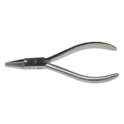 Pliers half-round / flat, smooth jaws 130x4mm