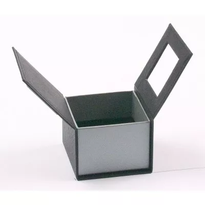 Ringetui Schwarz / Silber 50 x 50 x 35 mm