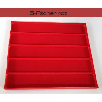 162 Stck 28922 5-Fcher rot, Polystyroleinstze beflockt, neu