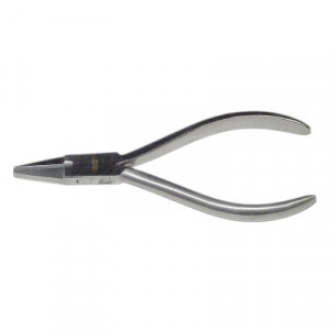 Pliers half-round / flat, smooth jaws 130x4mm