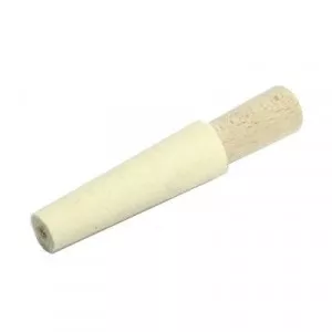 Filzriegel, wei mit Holzschaft