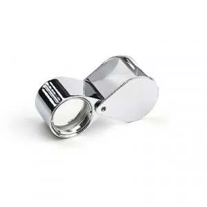 Steinlupen  18 mm gummiarmiert chrom