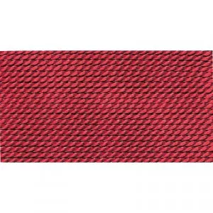 granatrot 100% Natur-Seide farbig mit 1 Nadel, Lnge: 2m