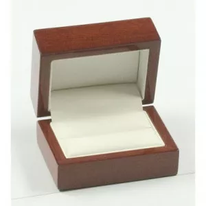 Trauring-Etui Holz bordeauxrot, 80x60x50mm